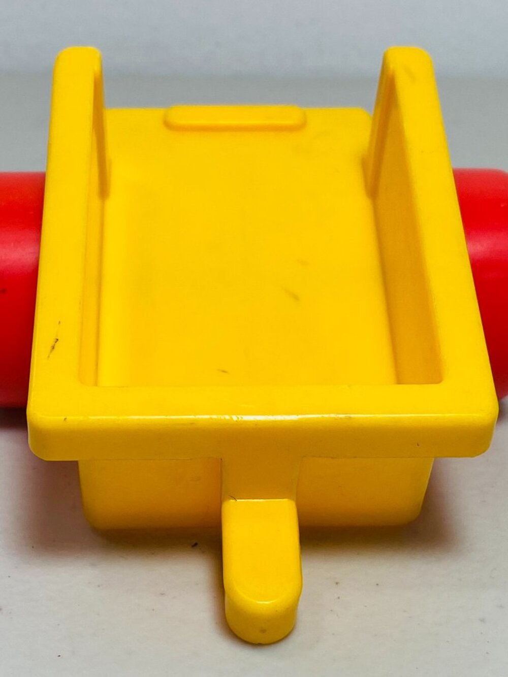 1986 Tractor Wagon Unimax Toys Made in Macau Yellow W/Red Wheels, 4.5" Long